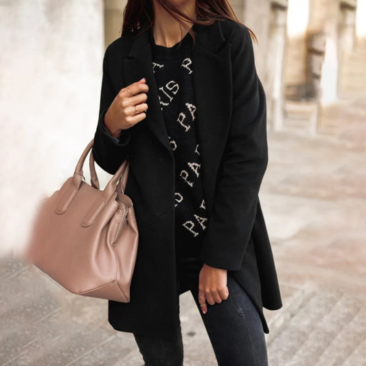 Hailie - elegante y cálida gabardina larga con botones