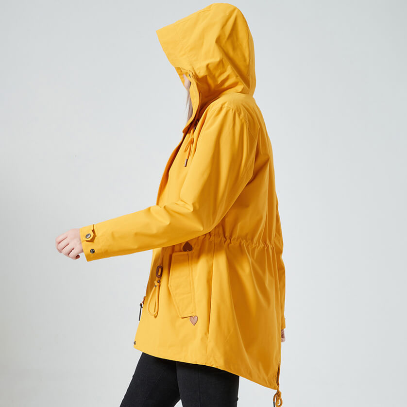 Bella - Chaqueta con capucha y cremallera Essential con cintura