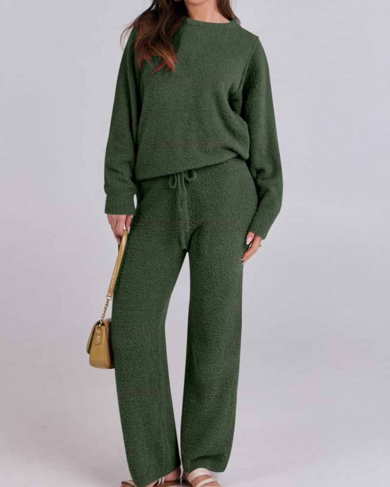 Uzziah - Elegante conjunto de jersey y pantalón de forro polar