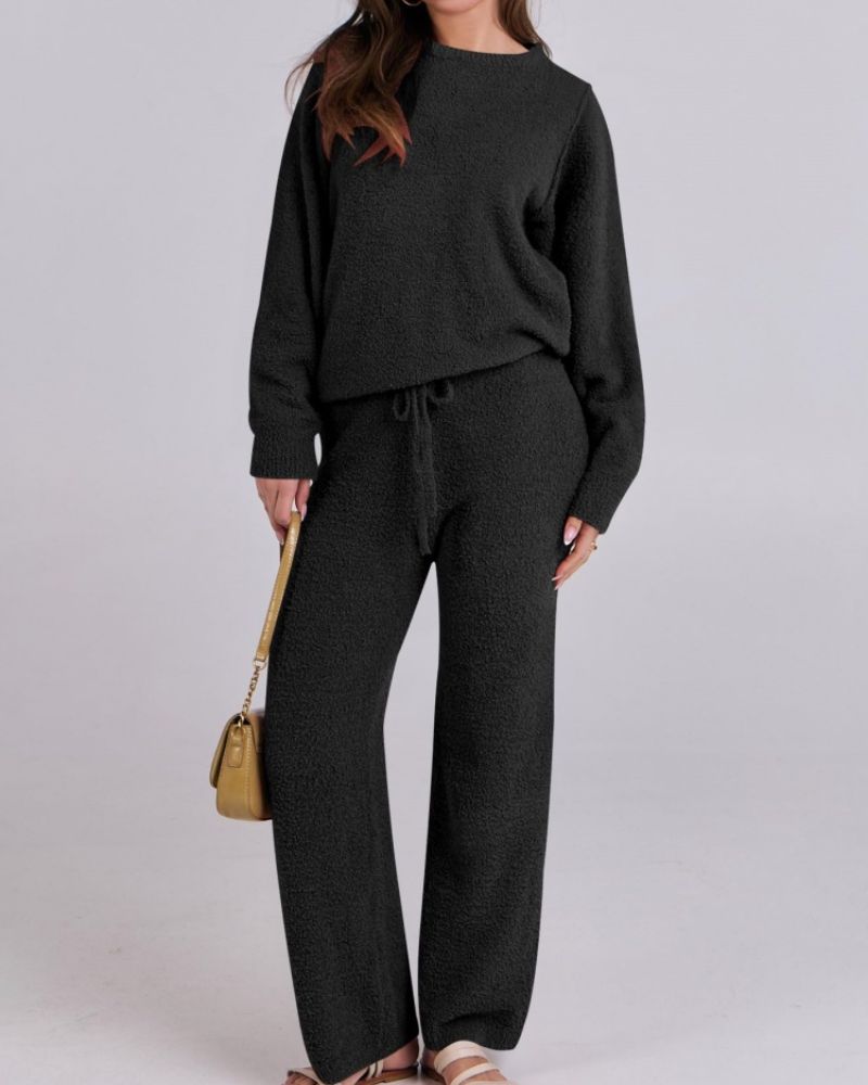Uzziah - Elegante conjunto de jersey y pantalón de forro polar