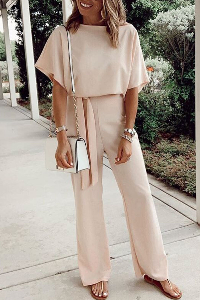 Sylviana - Mono casual de pierna recta y estilo holgado