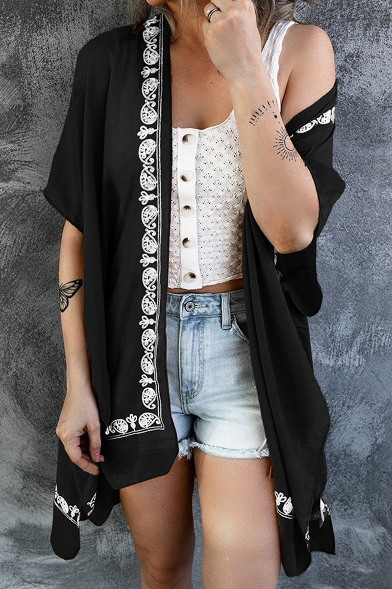 Melany - Chaqueta informal de manga corta y encaje