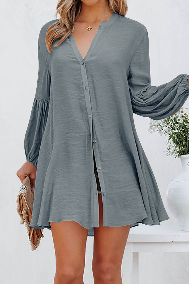 Emmalyn - Elegante blusa de manga larga y cuello en V