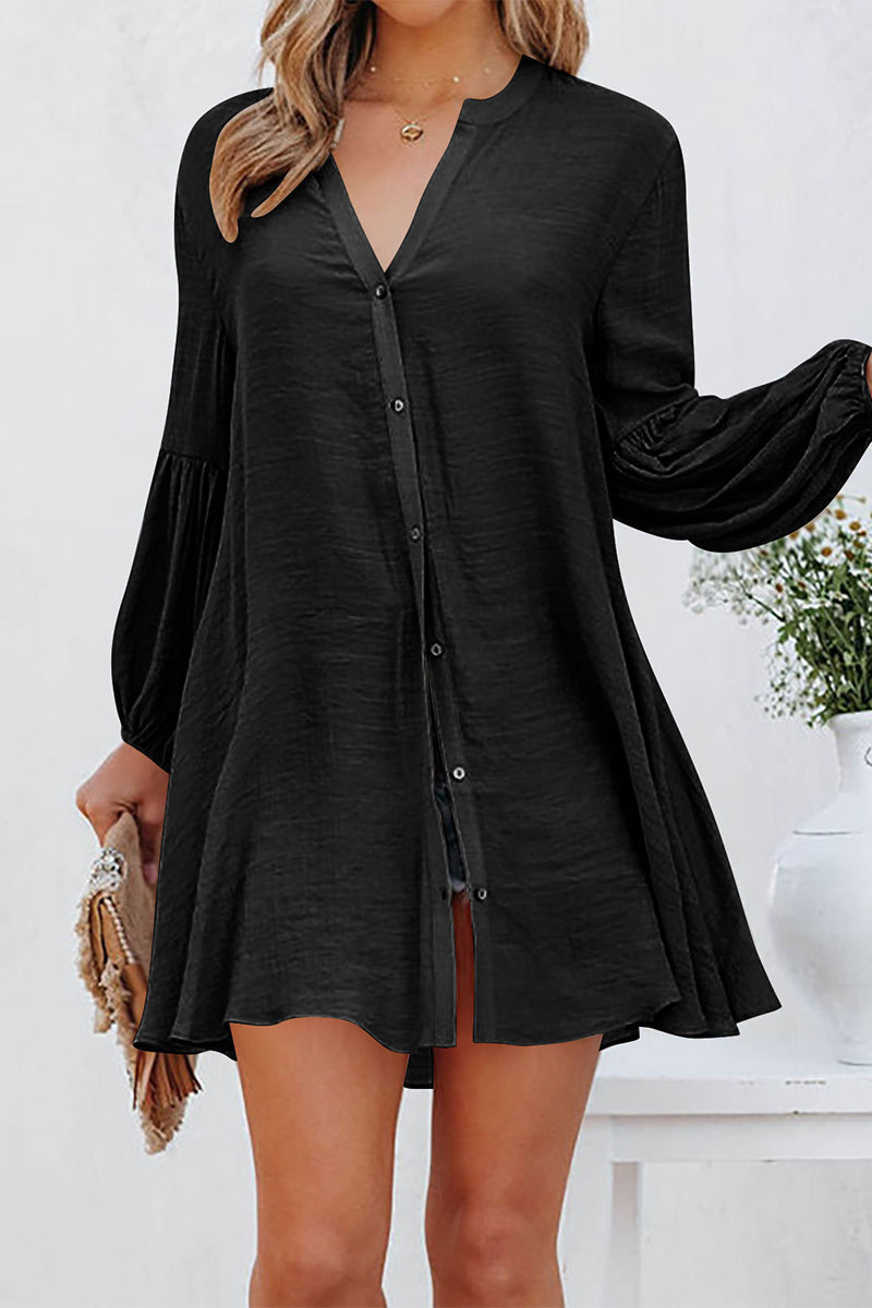 Emmalyn - Elegante blusa de manga larga y cuello en V