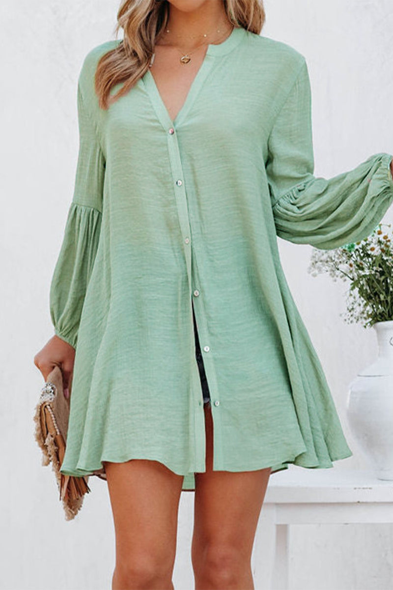Emmalyn - Elegante blusa de manga larga y cuello en V