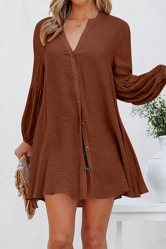 Emmalyn - Elegante blusa de manga larga y cuello en V