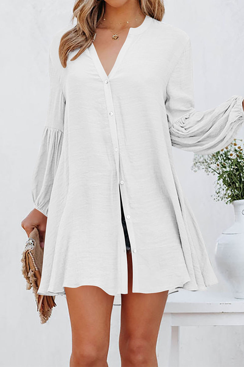 Emmalyn - Elegante blusa de manga larga y cuello en V