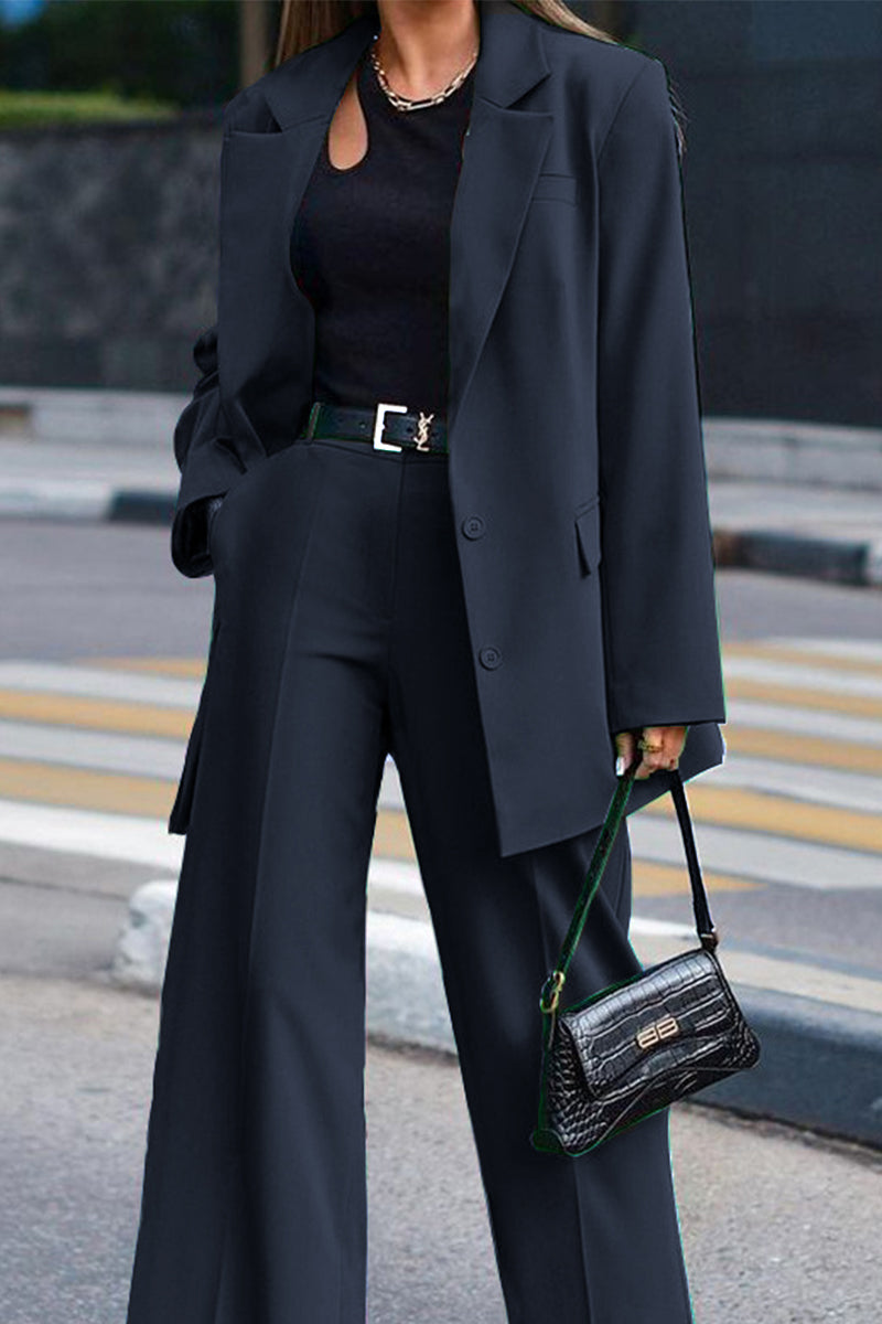 Dayana - Elegante conjunto de blazer de manga larga y pantalón