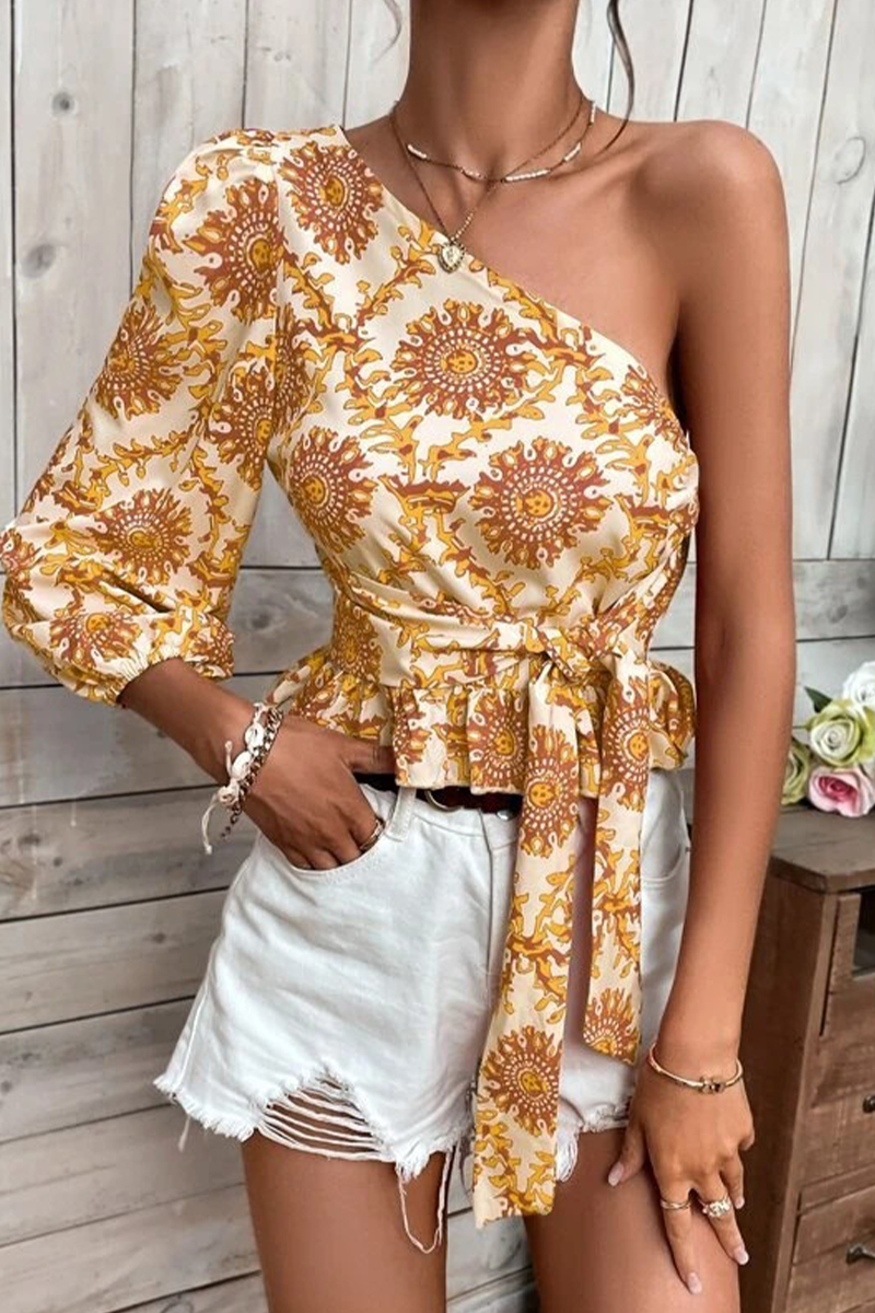 Aveline - Elegante top de un solo hombro