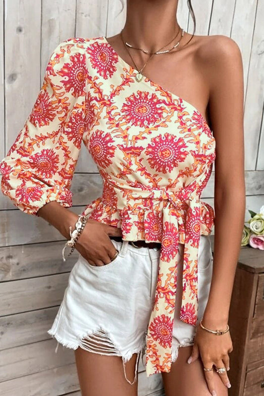 Aveline - Elegante top de un solo hombro