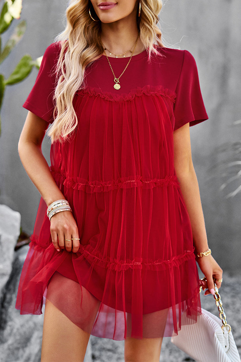 Criselda - Elegante mini vestido casual de manga corta