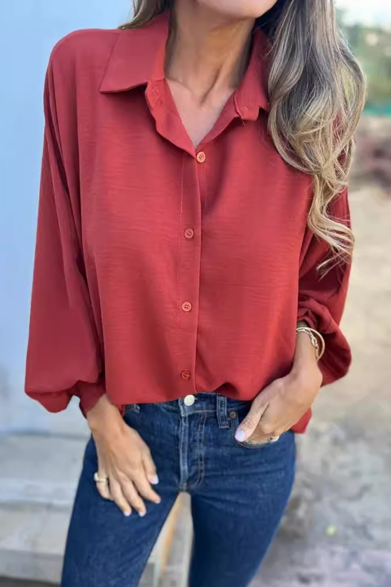 Leandra - Elegante blusa informal de manga larga