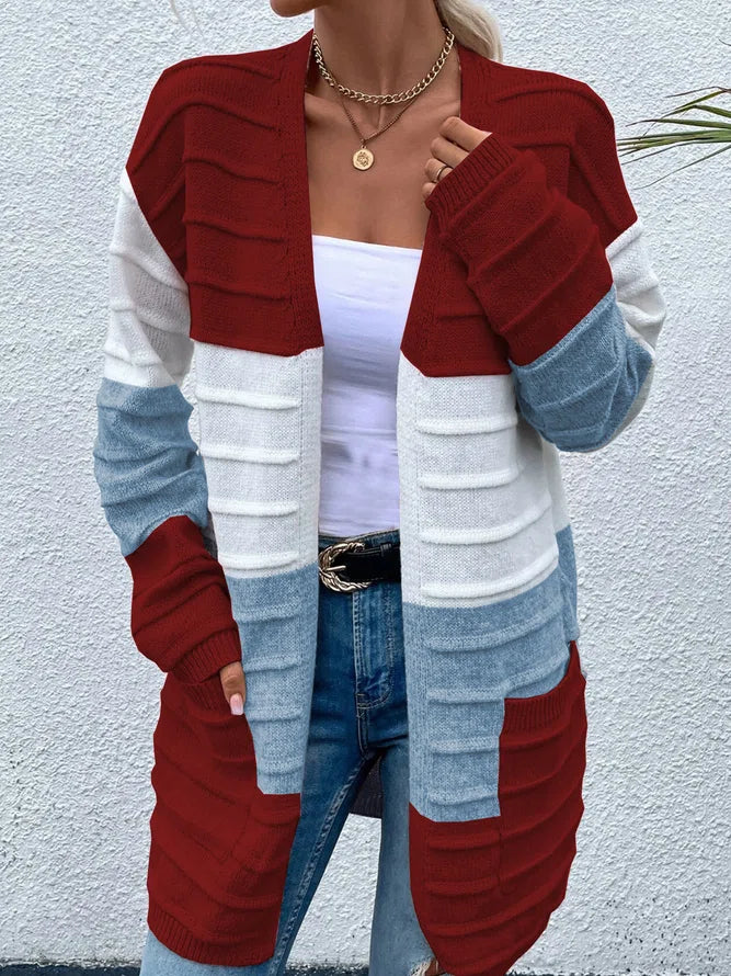 Dariela - Cárdigan elegante de colores a rayas