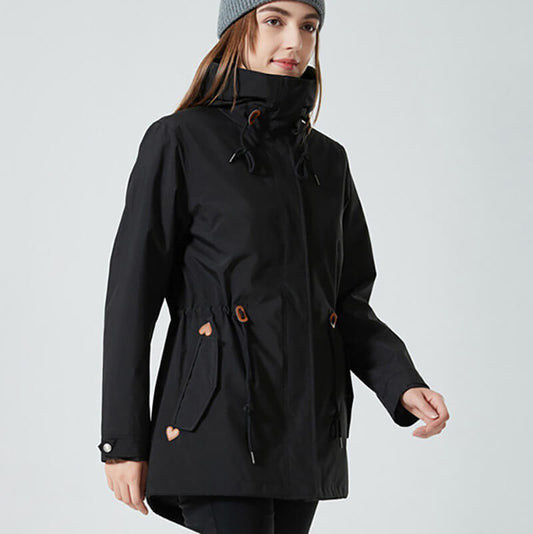 Bella - Chaqueta con capucha y cremallera Essential con cintura