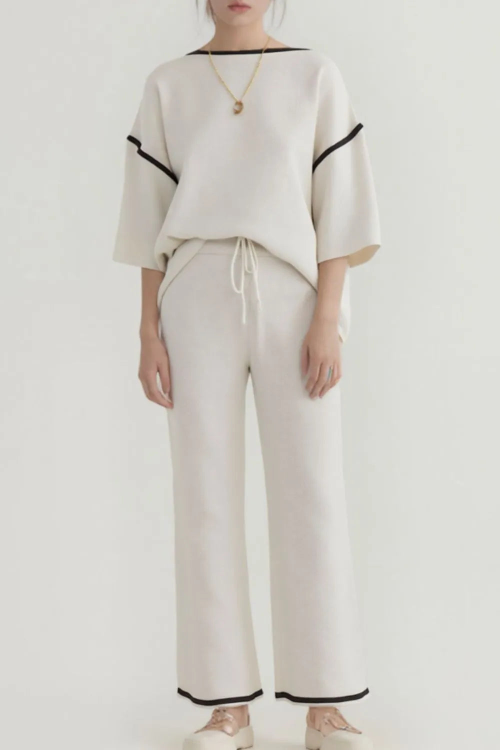 Kerenza - Conjunto casual de camiseta y pantalón oversize