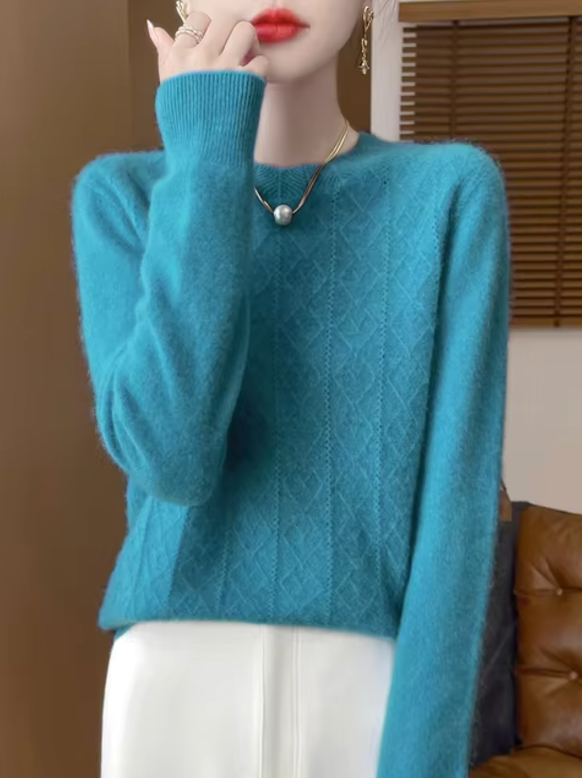 Akia – Jersey de punto de lana cashmere