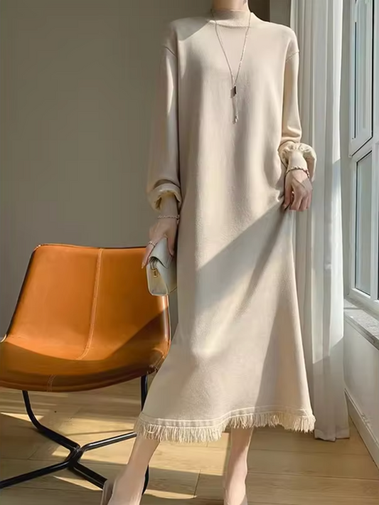 Camara – Vestido tipo suéter casual de punto