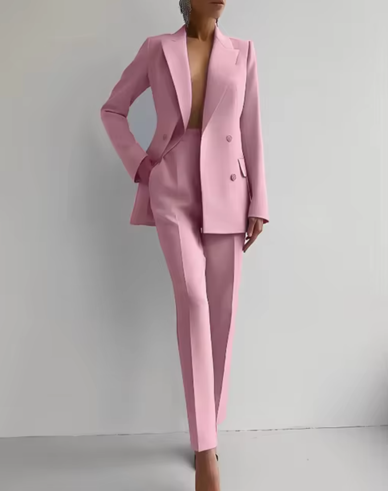 Laylani - Elegante conjunto de blazer y pantalón recto
