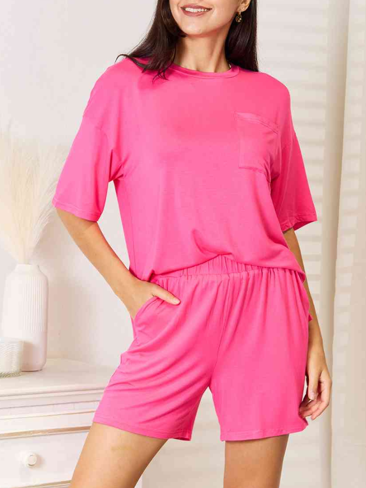 Cressilda - Conjunto informal de camiseta holgada y pantalón corto