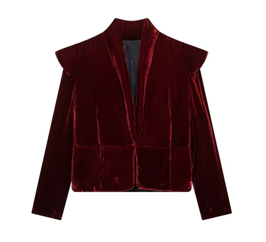 Anslie – Chaqueta forrada de terciopelo de algodón