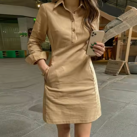 Silva – Vestido de manga larga con cuello