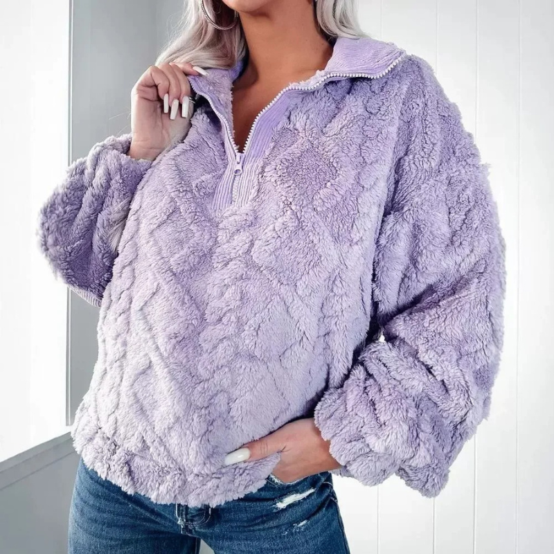 Jamila - Elegante suéter oversize de felpa cálida