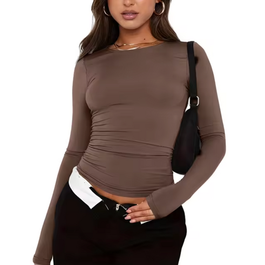 Beverly – Camisa manga larga cuello redondo