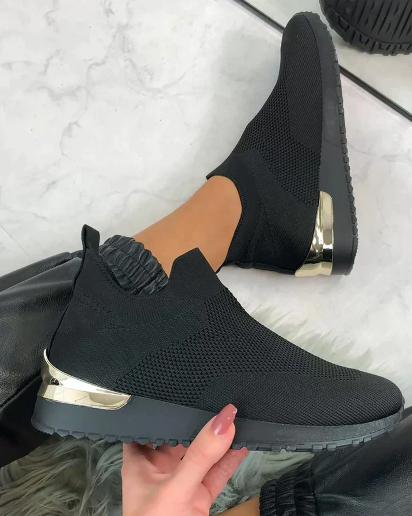 Bracken – Zapatos para correr de malla sin cordones