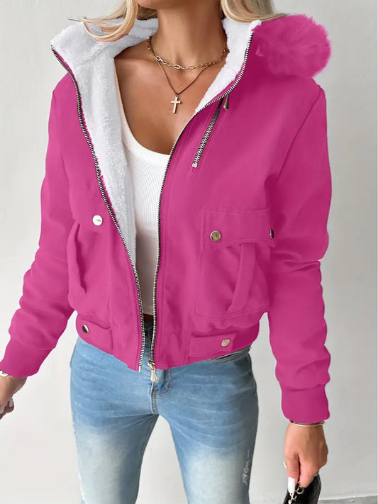 Barbara – Chaqueta corta confeccionada en forro polar de algodón
