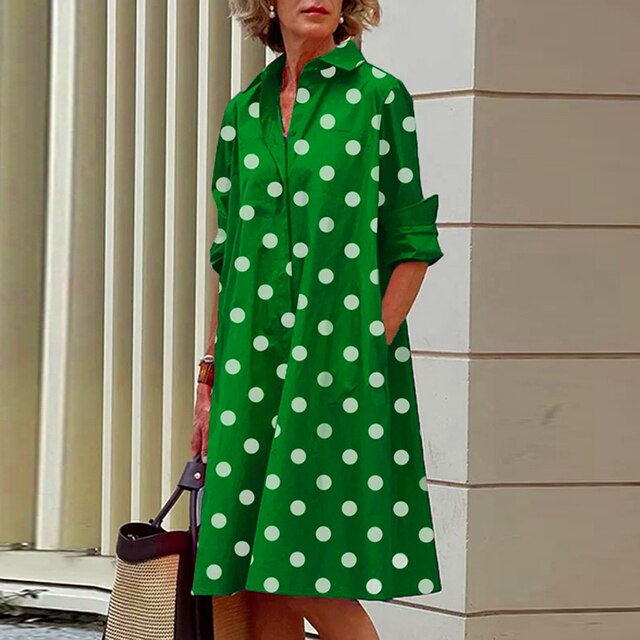 ALLISON - Vestido Vintage de Manga Larga