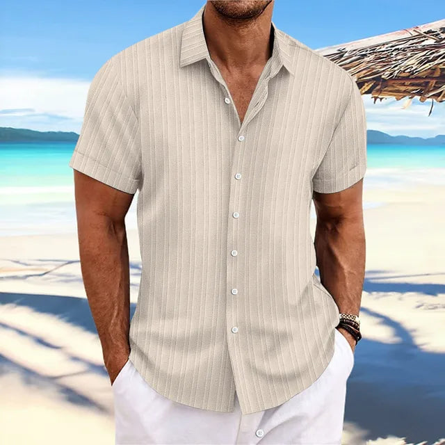Matthews - Camisa abotonada de manga corta de estilo casual