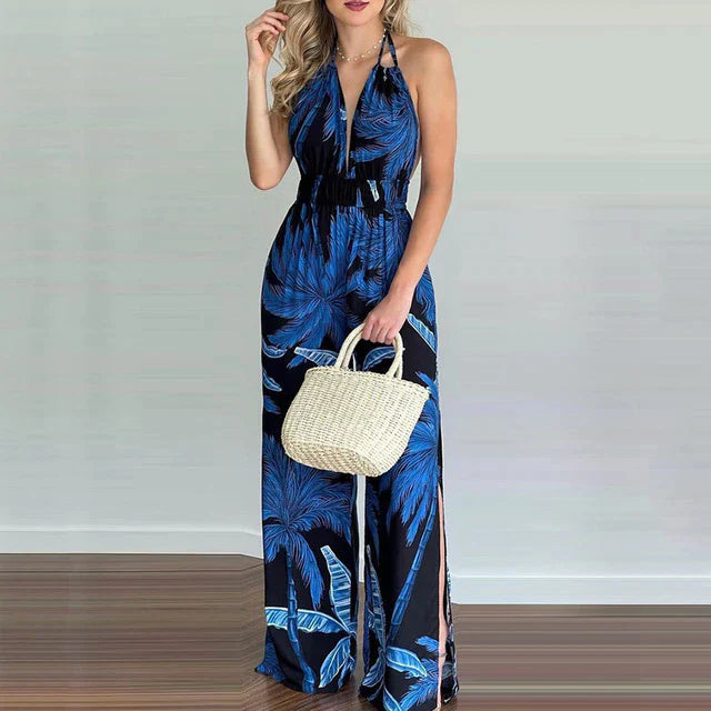 Lindsey - Elegante mono sin mangas y escote profundo en V