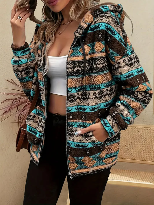 Aizel – Chaqueta de felpa con capucha