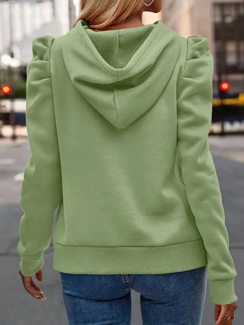 Ronja – Kapuzenpullover con Puffärmeln