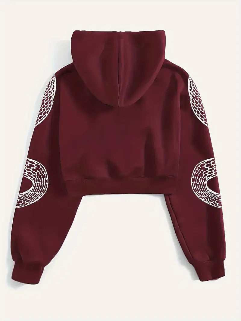 Zuri – Sudadera con capucha de algodón estampada