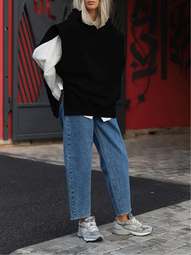 Ditta – Sudadera con capucha de algodón con estilo