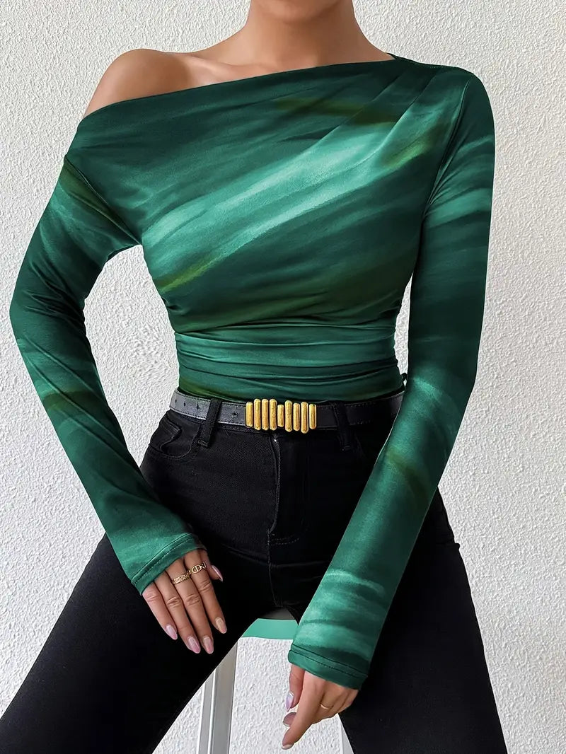 Valeria – Top elegante con hombros descubiertos