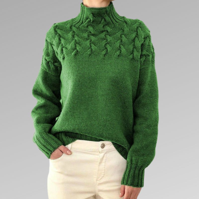 Camelia - Suéter elegante de punto con cuello alto