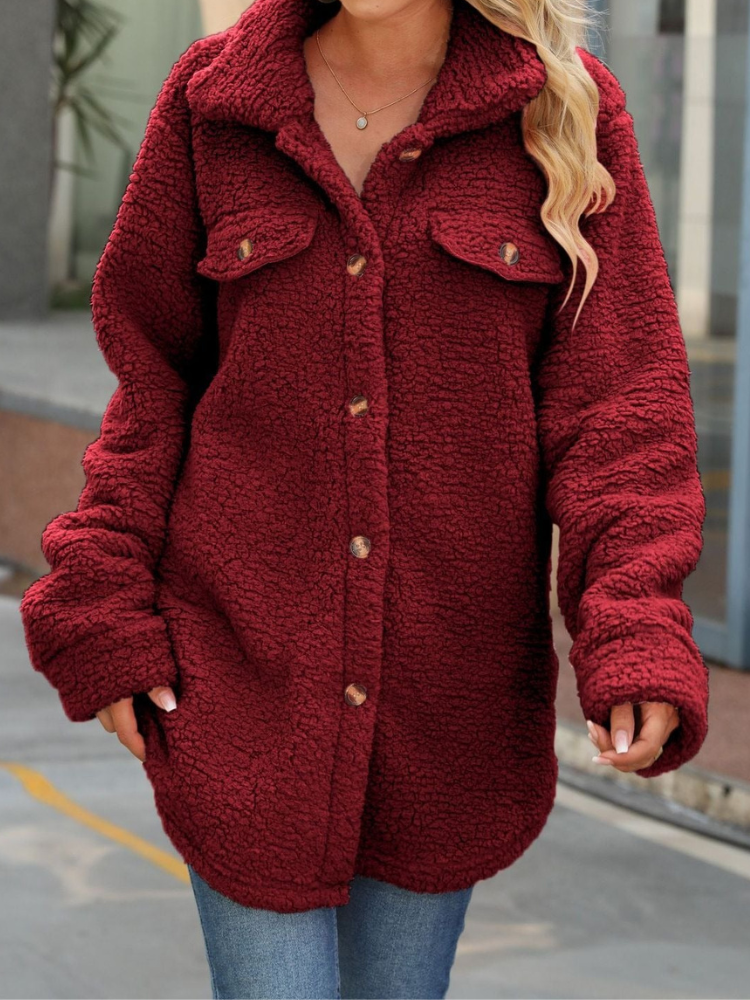 Aida - Elegante chaqueta oversize de forro polar