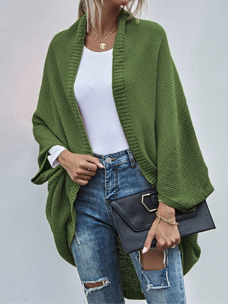 Ricca - Cárdigan informal oversize de punto con mangas murciélago