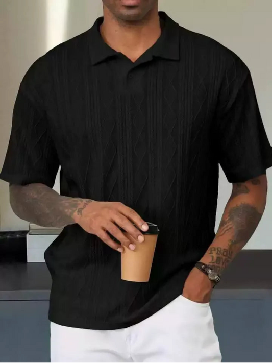 Devon - Polo estructurado de corte holgado para hombre