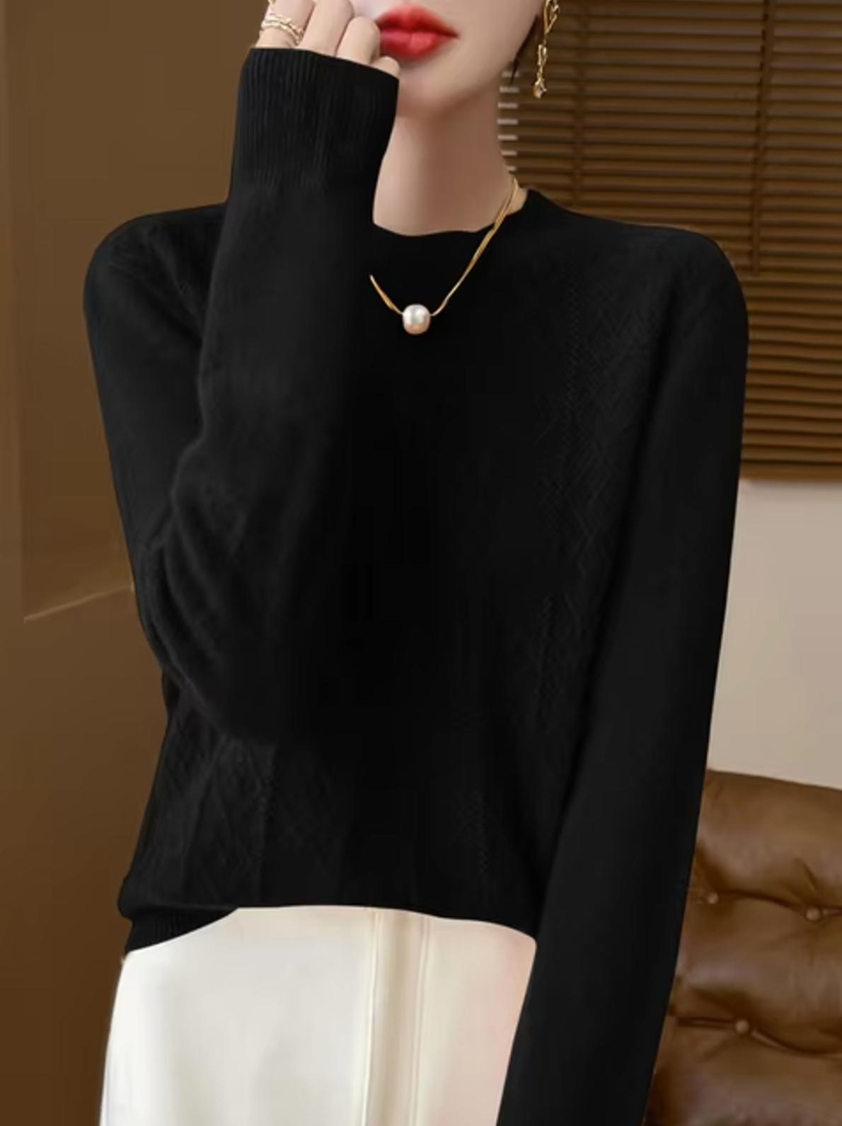 Akia – Jersey de punto de lana cashmere
