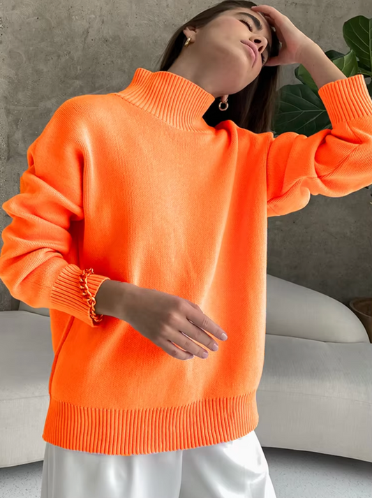 Olga – Jersey holgado oversize de cuello alto