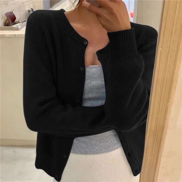 Hailee - Chaqueta de punto chic con botones