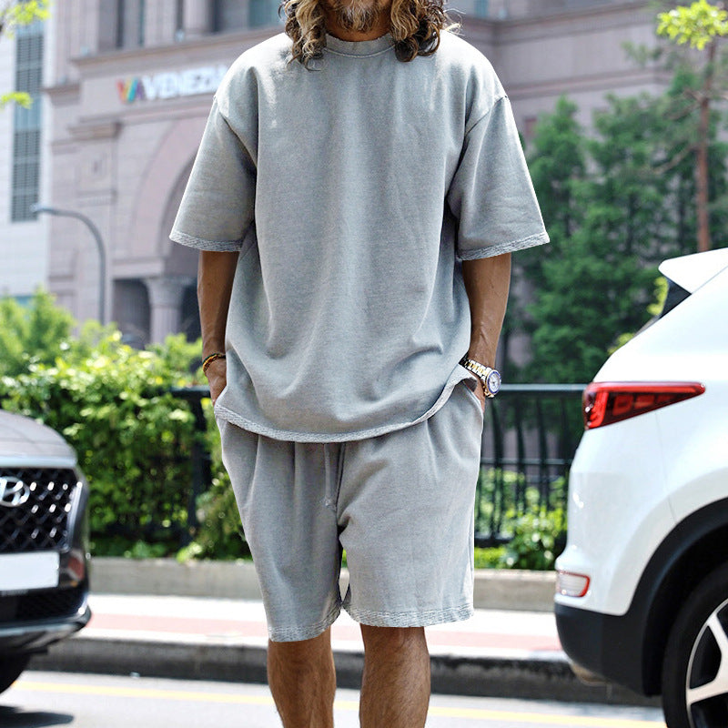 Johan - Conjunto casual de camiseta oversize y pantalón corto