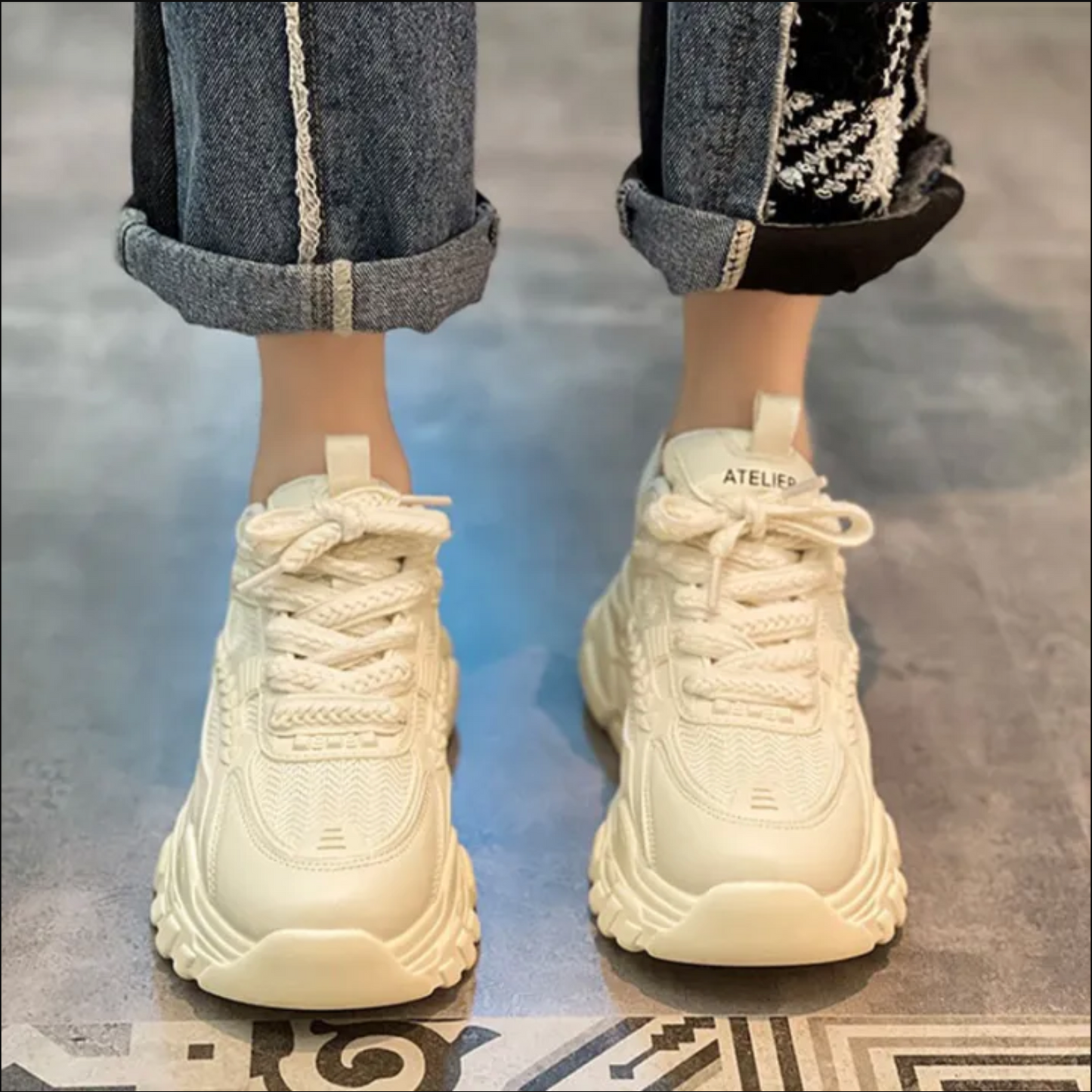 Armie – Zapatillas para correr con suela gruesa