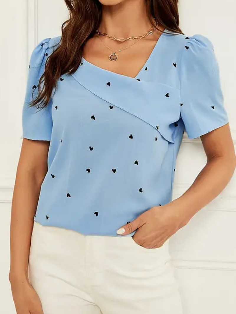 Danaya - Elegante blusa de manga corta con estilo