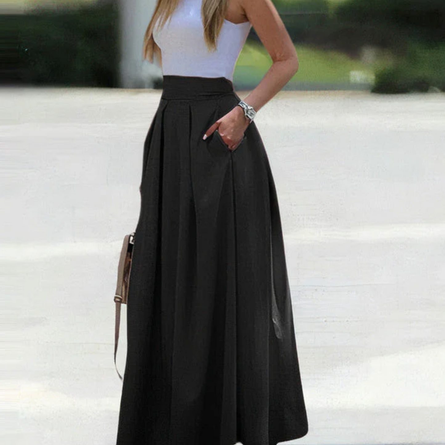 Sadira – Falda elegante, plisada y holgada