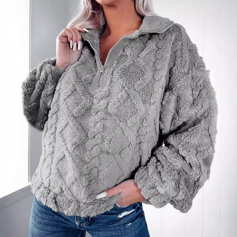 Jamila - Elegante suéter oversize de felpa cálida