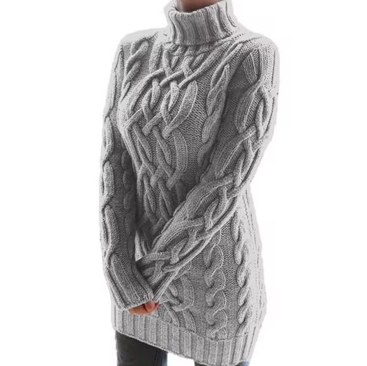 Tina – Jersey de punto con cuello alto y un toque especial